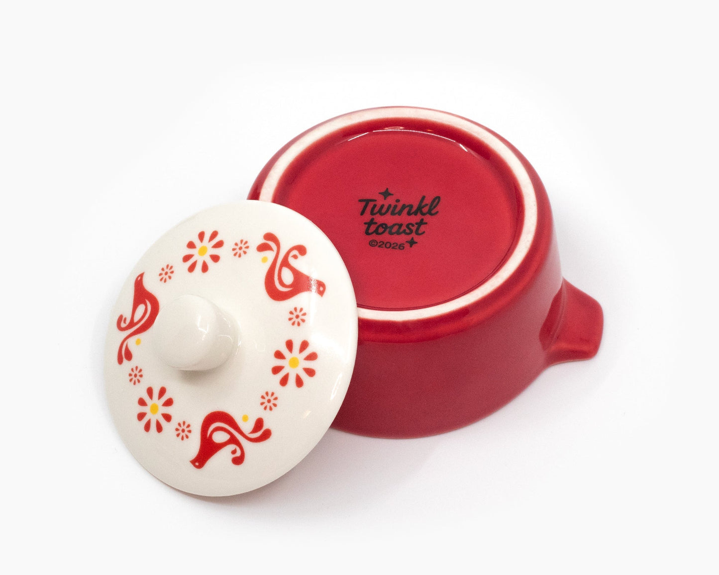 Pyrex-Inspired Friendship Casserole Ceramic Trinket Box