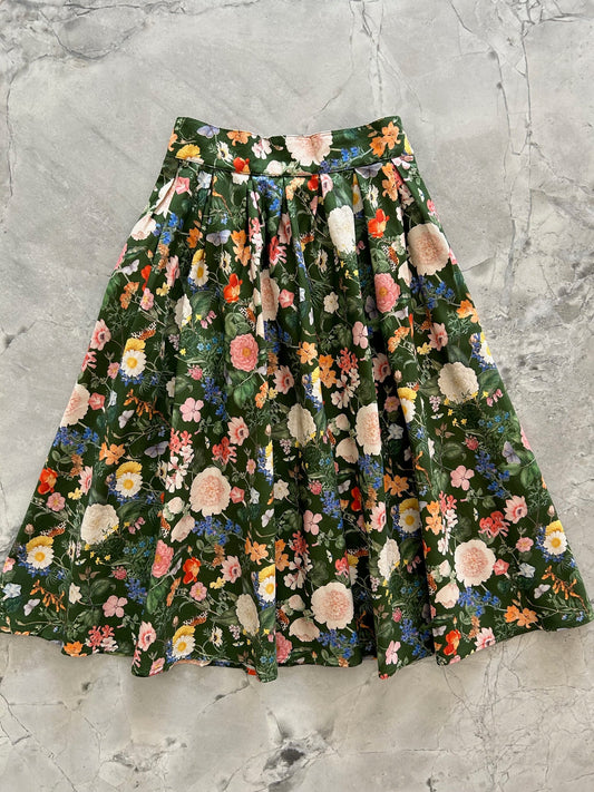 Dark Floral Doris Skirt