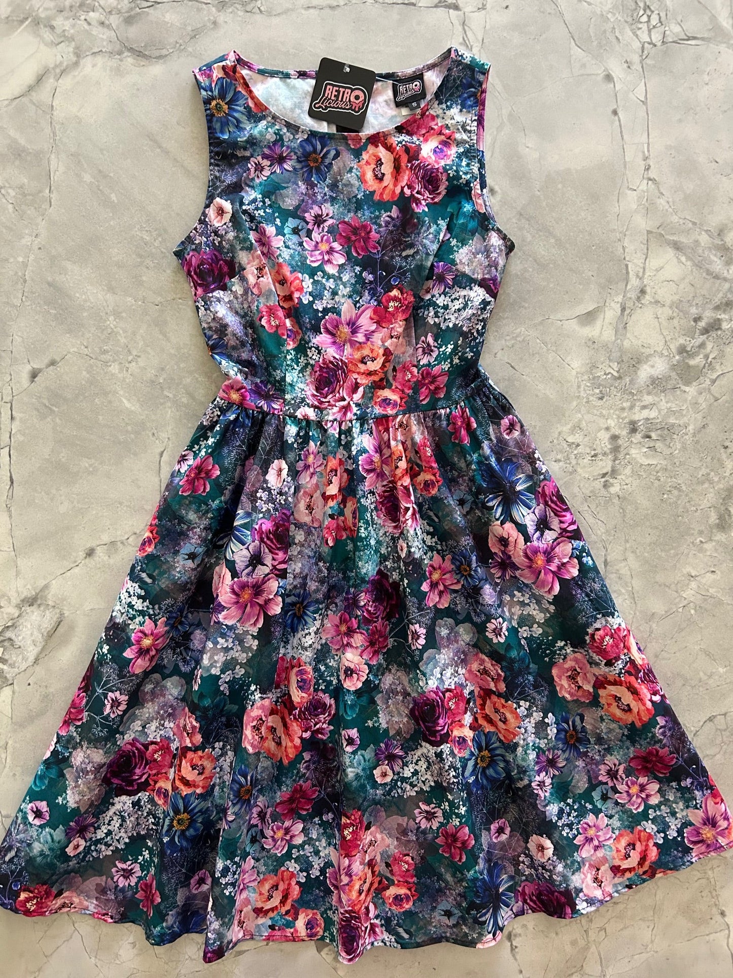 Moody Floral Vintage Dress