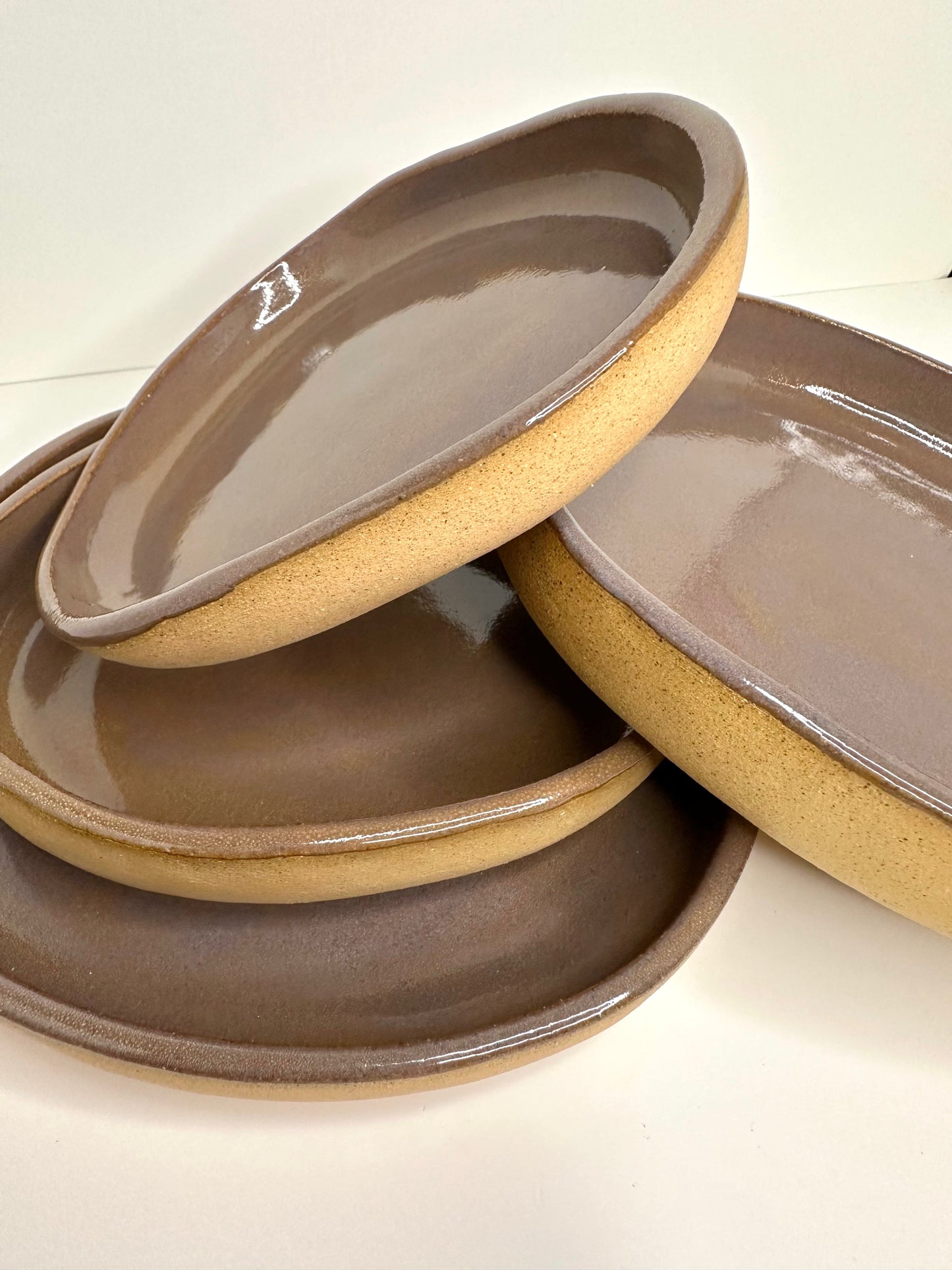 FRECKLE PLATES SET. Large, medium & small.