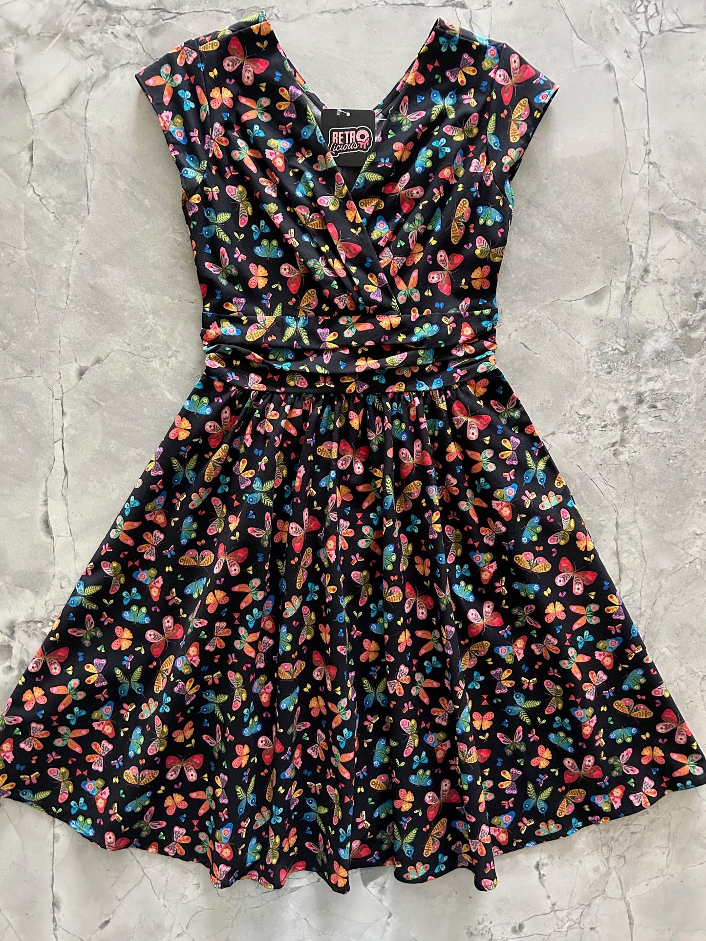 Colorful Butterflies Greta Dress - Small only, 1 left!