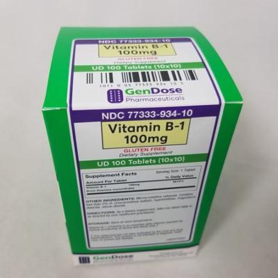 Gendose Vitamin B-1 100 Mg Tab 100 (10X10) Ud