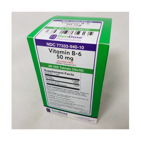 Gendose Vitamin B-6 50 Mg Tab 100 (10X10) Ud