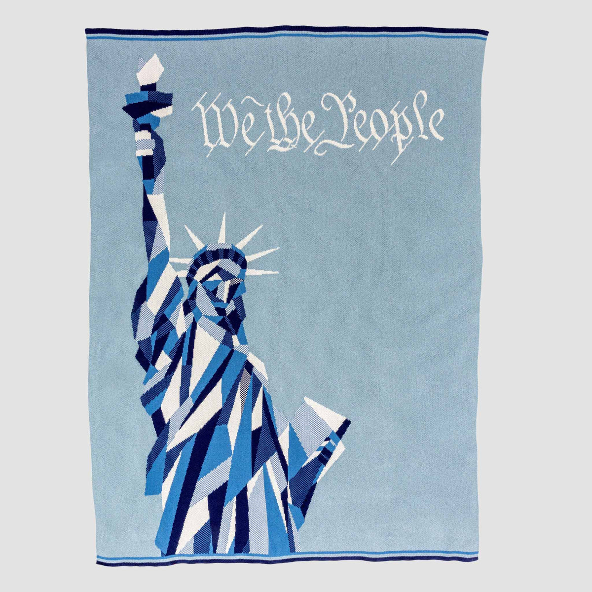 Statue of Liberty | We the People - Cotton Sustainable Knit Modern Throw Blanket