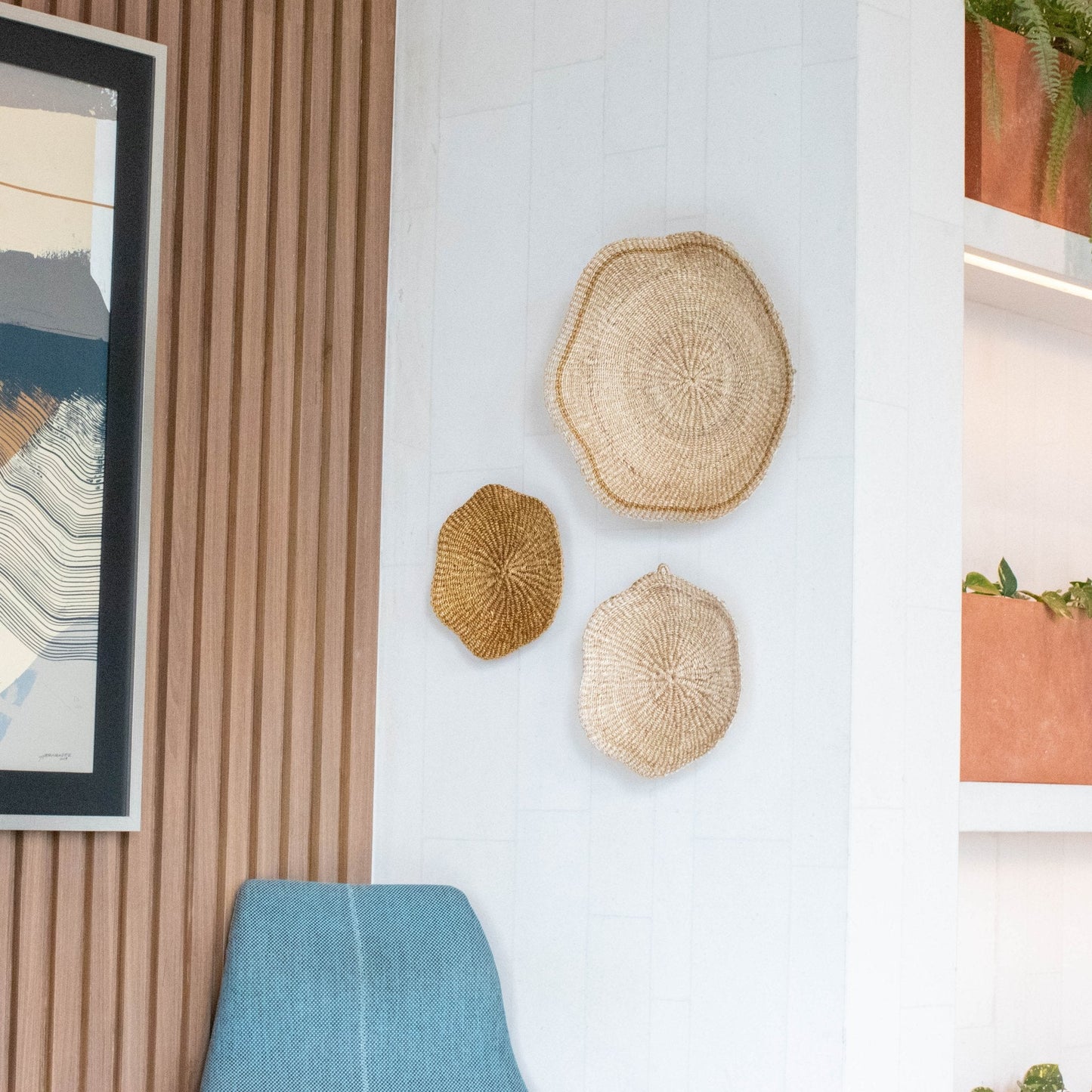 Scallop Wall Baskets, Small