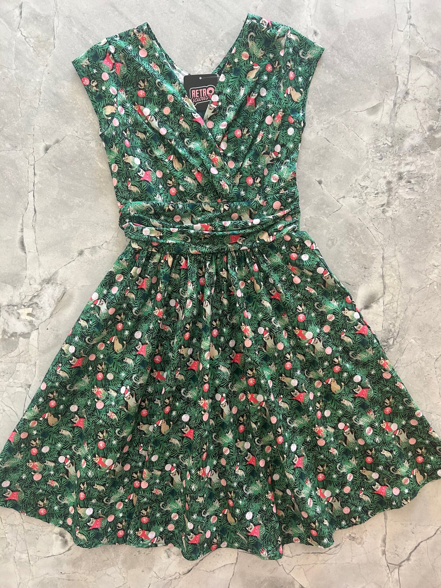 Holiday Cats Greta Dress