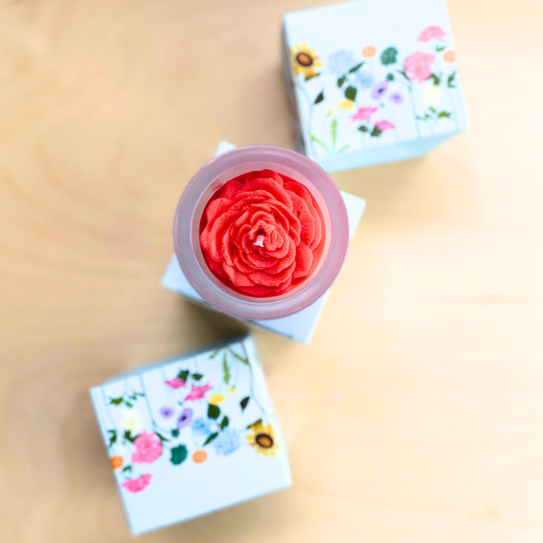 Rose Flower Candle