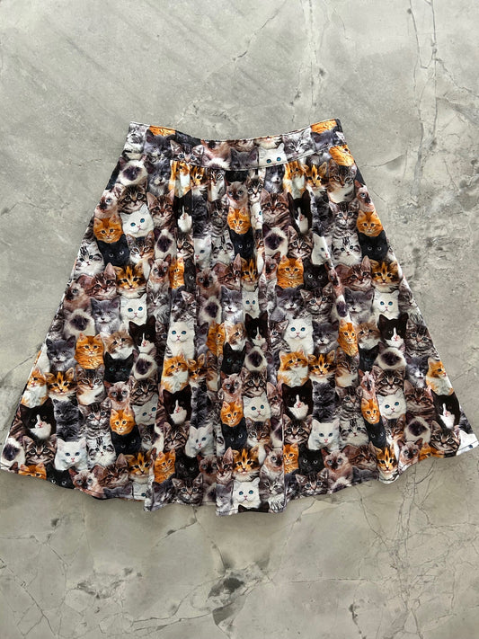 Realistic Cats A-line Skirt