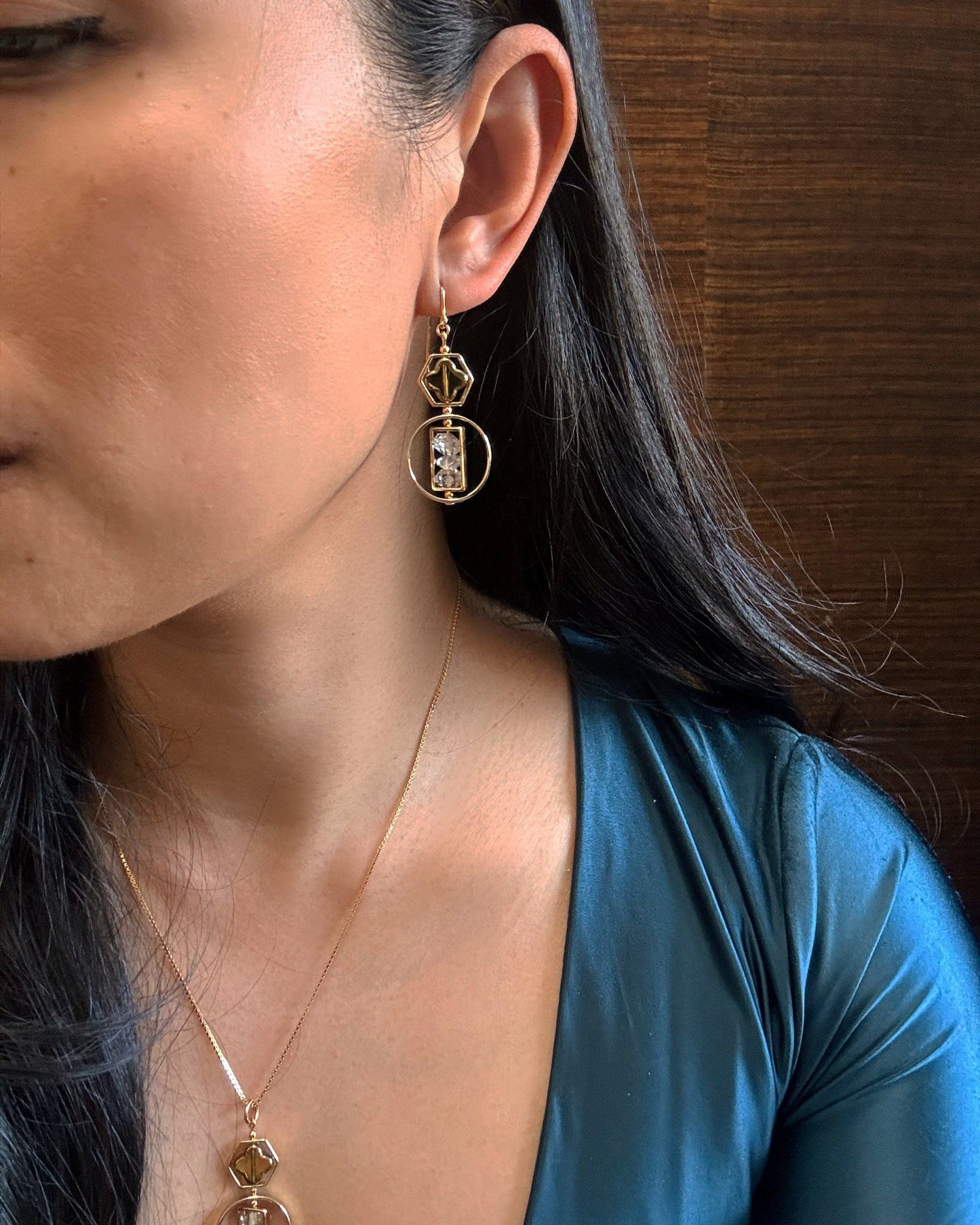 Art x Herkimer Crystals Earrings