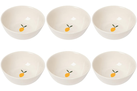 Set of 6 Bowl Petite Motif Lemon