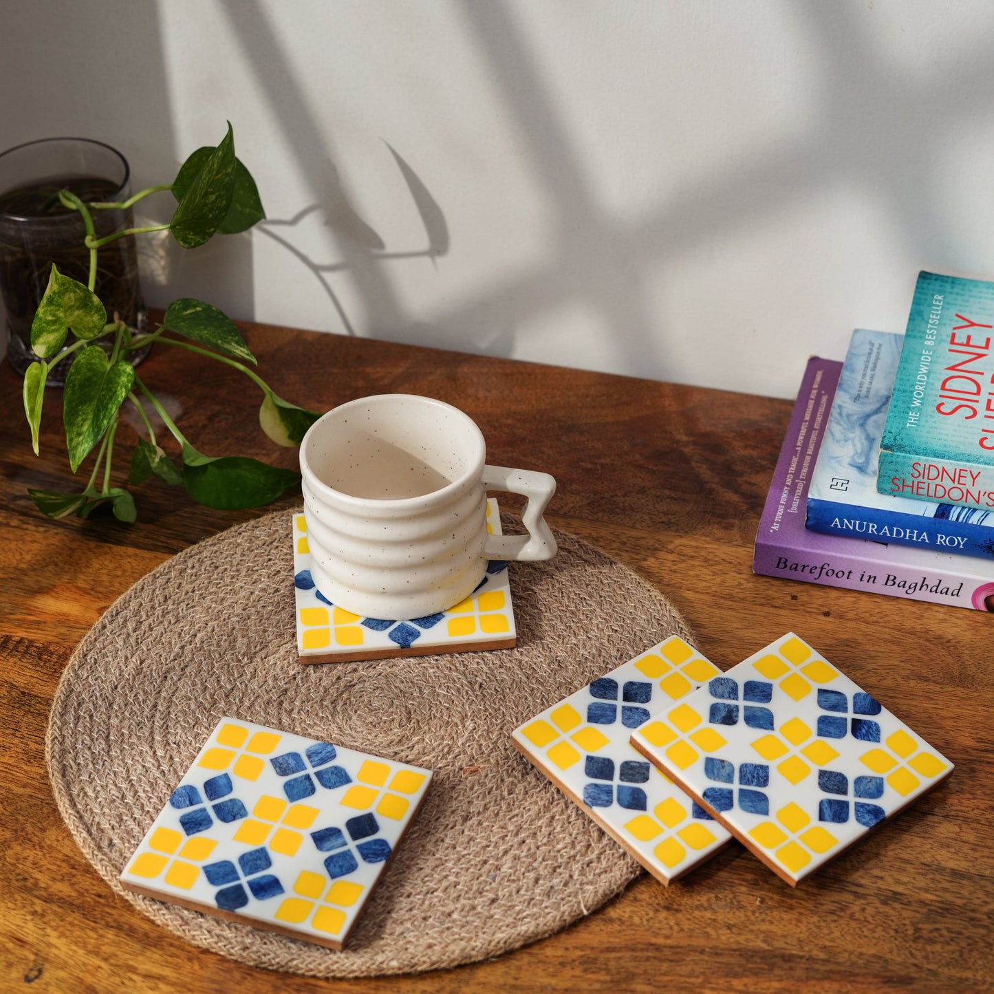 Marigold Mosaic Inlay Coasters