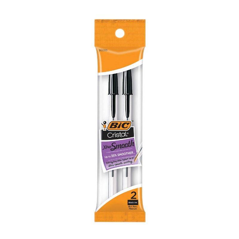 BIC Ball Point Pens 2Pk Black Medium - 1 Pkg