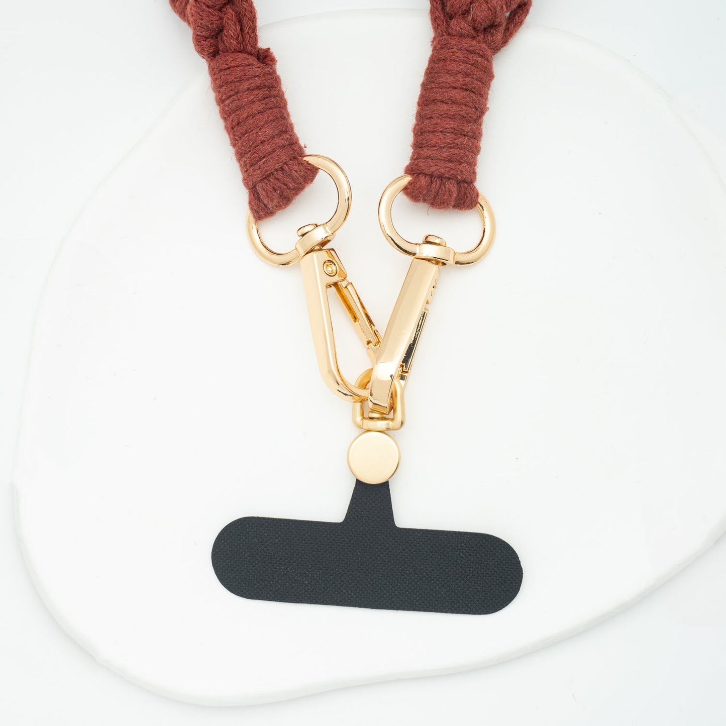 Wear Hope Macramé Crossbody Strap in Terra Cotta