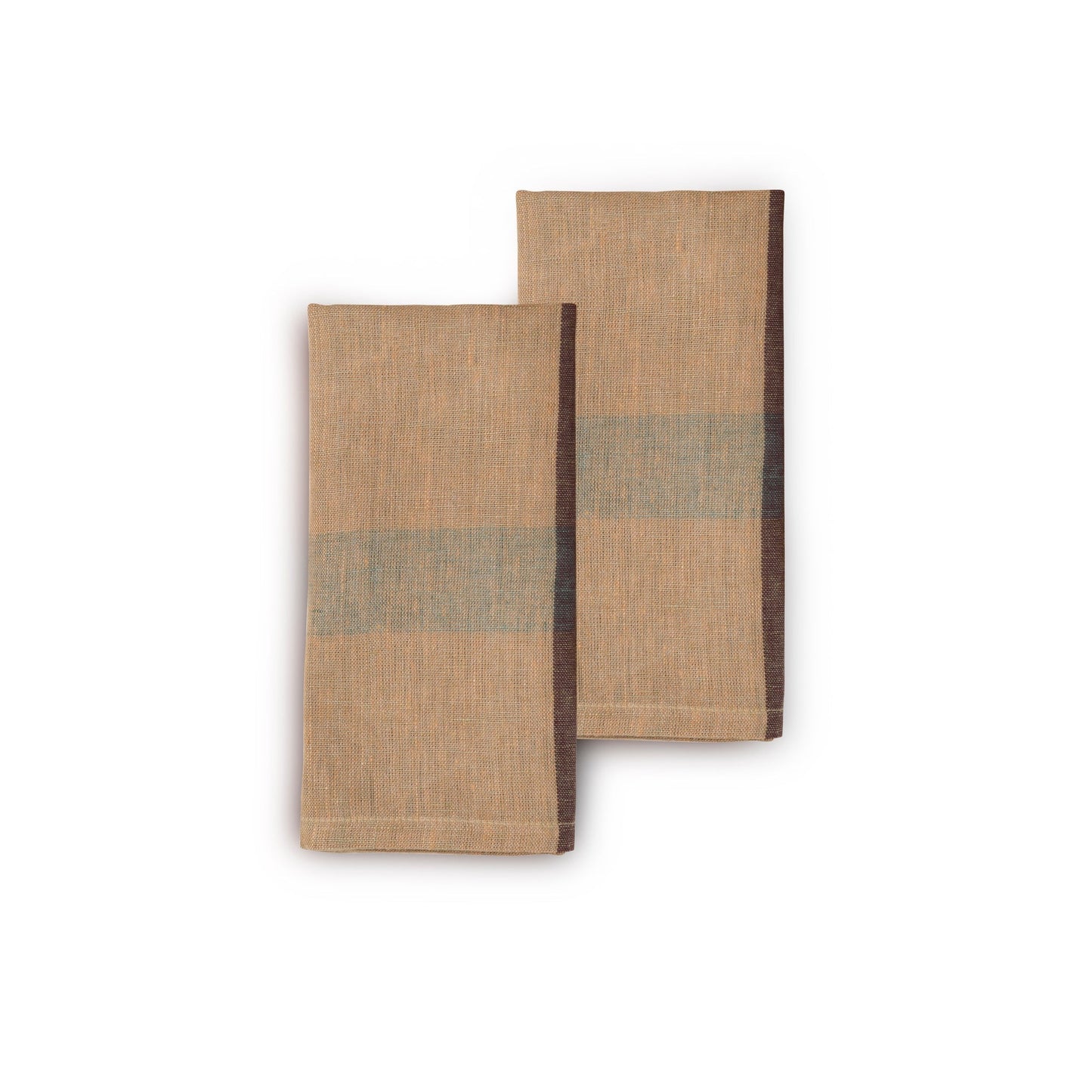HINTERLAND Handwoven Linen Napkins – Set of 2. Flax Linen - Fair Trade - Artisan Made
