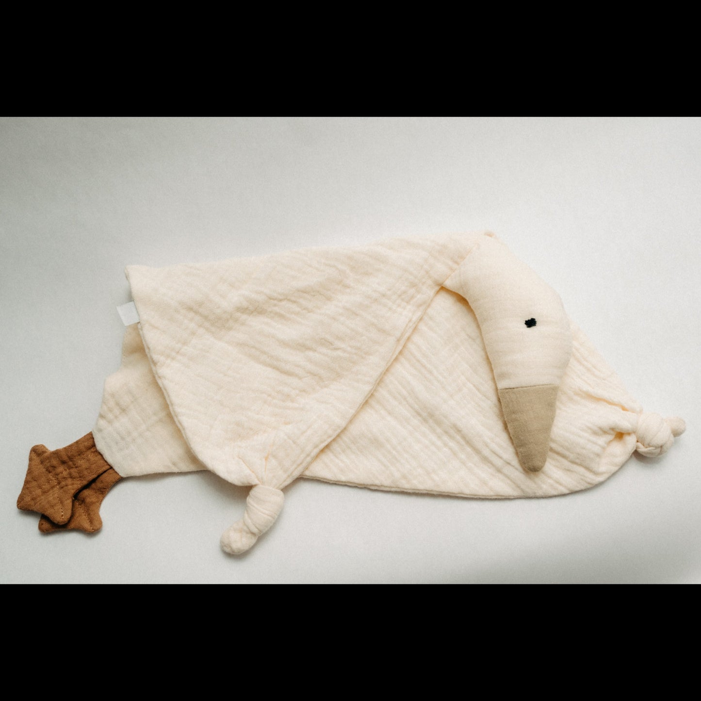 Goose Lovey Security Blanket-Ecru