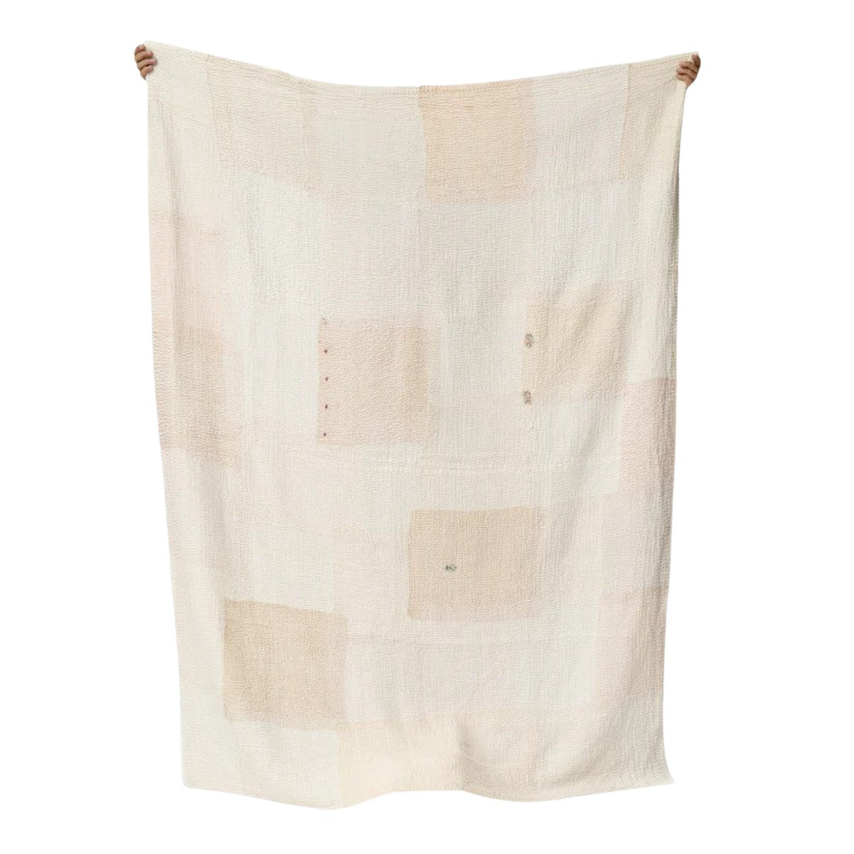 Ash Rose Fray Patch Kantha Throw