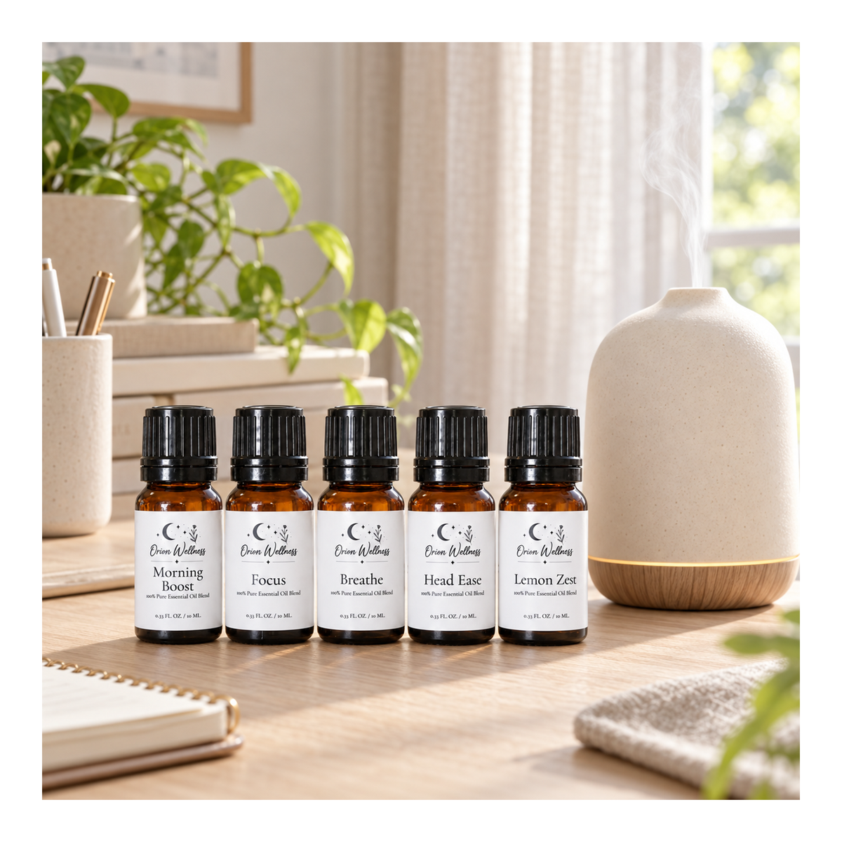 Daytime Diffuser Blend Set | Five 10 mL Bottles