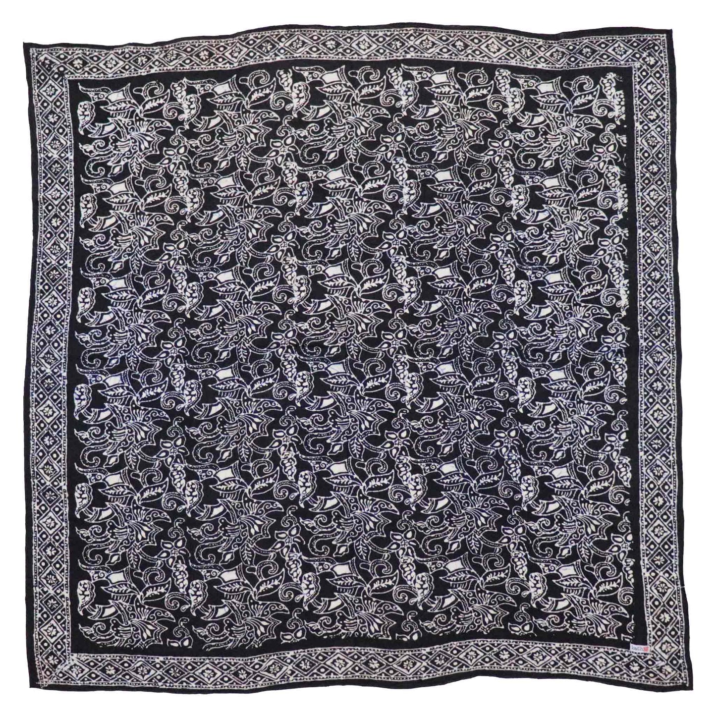 Large 39" Hand Dyed Batik Bandana - Wings