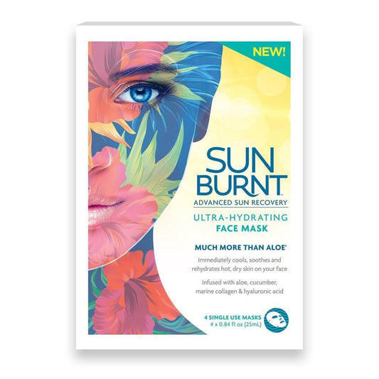 SunBurnt Ultra-Hydrating Face Mask - 4ct/0.84 Fl Oz