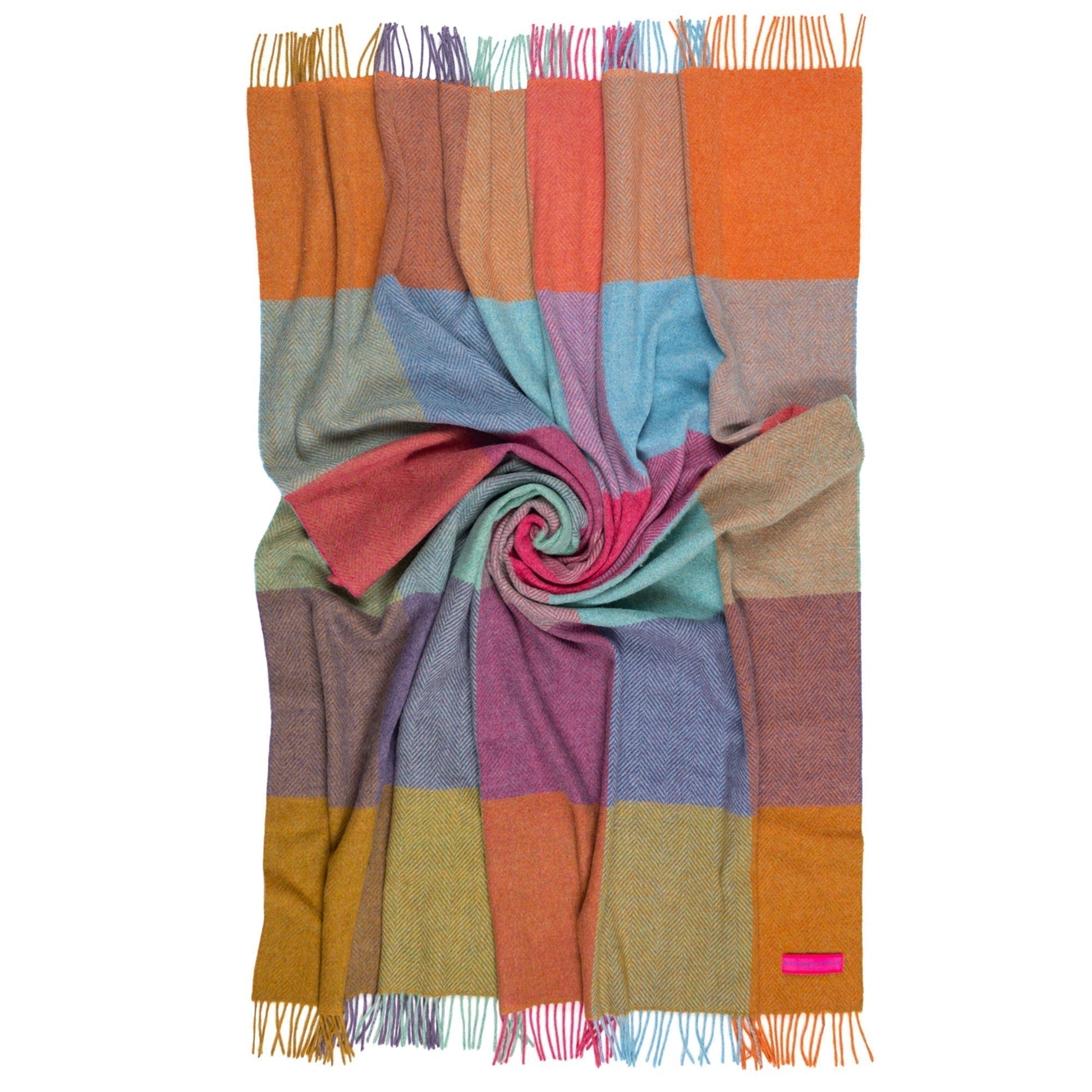 Southampton Home Merino Wool Throw – Block Kaleidoscope | UK Made - Osadia Concept Store