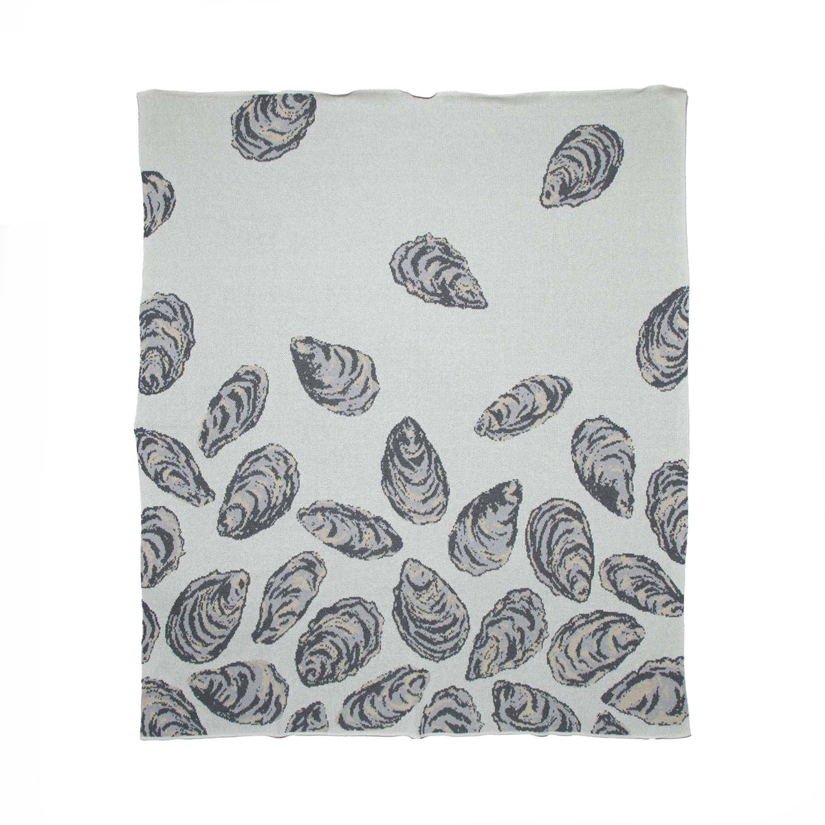 Oyster - Cotton Sustainable Knit Throw Blanket | Coastal