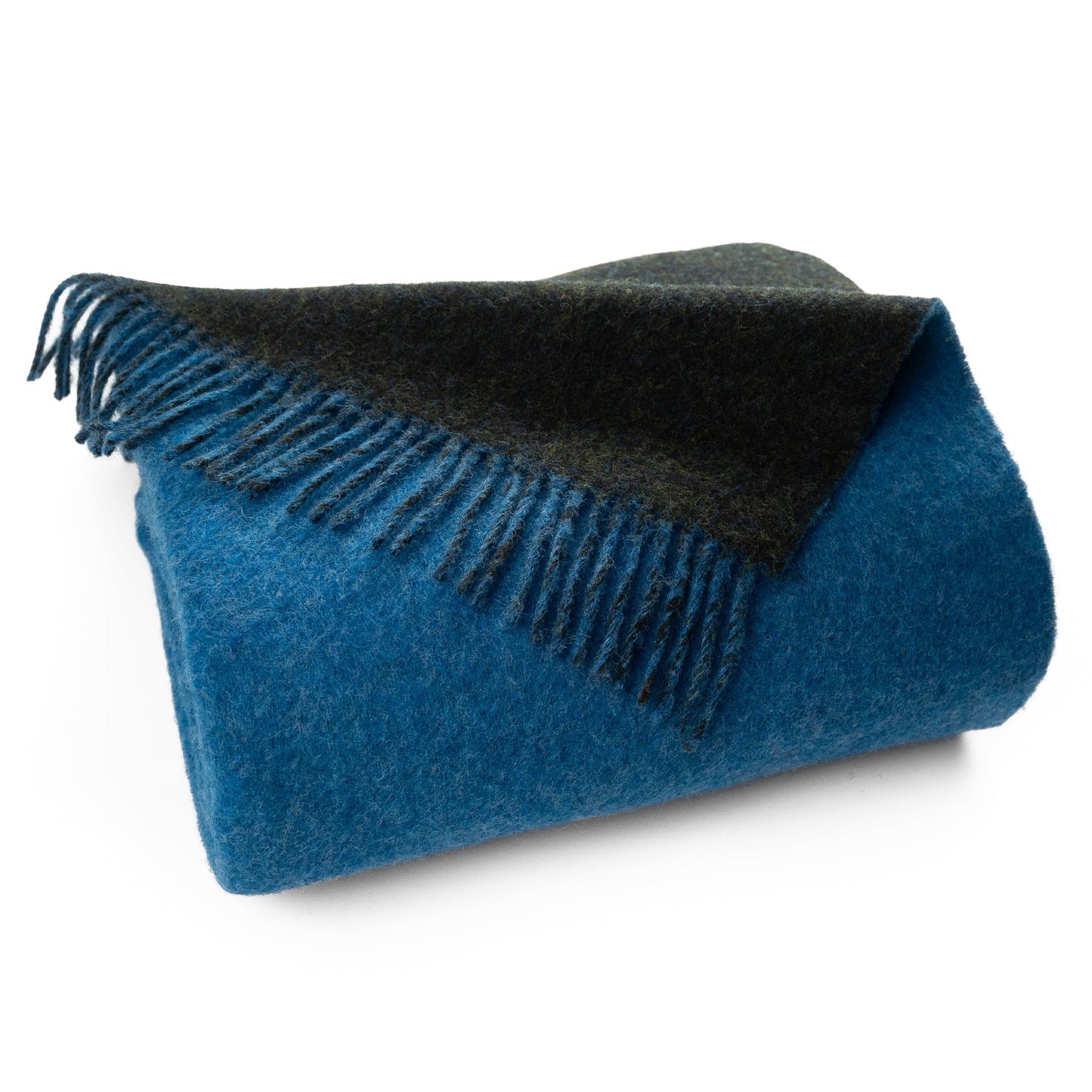 Highland Tweeds Reversible Double Cloth Throw (Sea/Green) - Osadia Concept Store