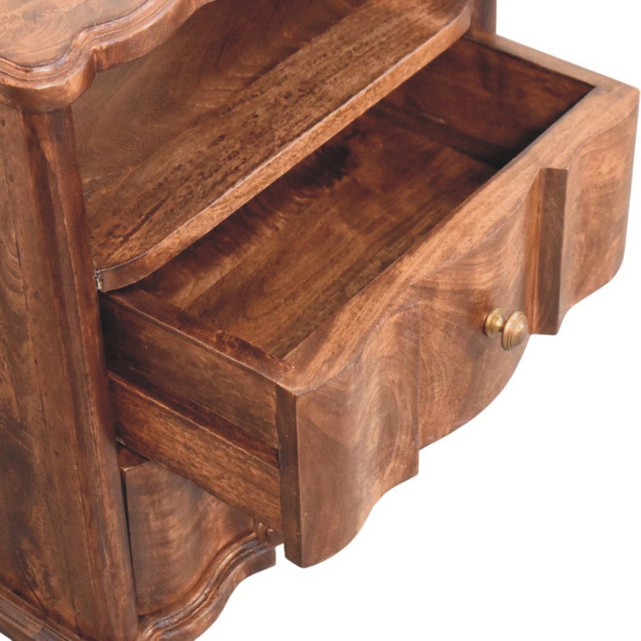 Solid Wood 2-Drawer Bedside Table
