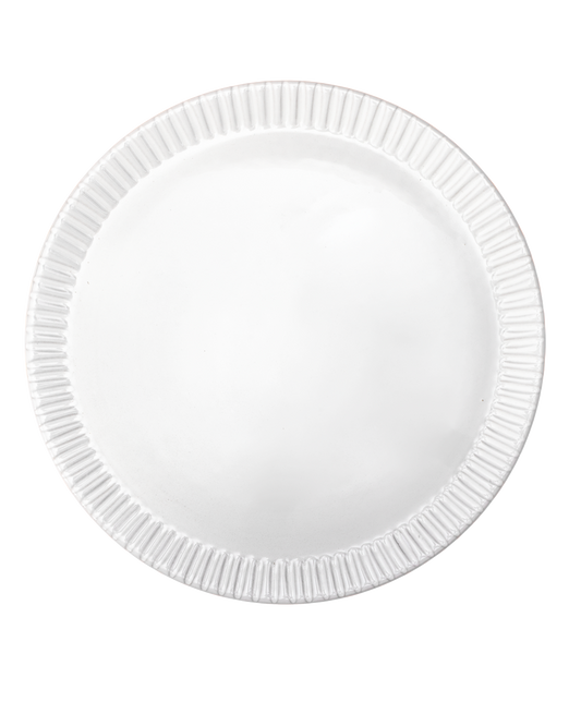 Milk White Lines Serving Tray