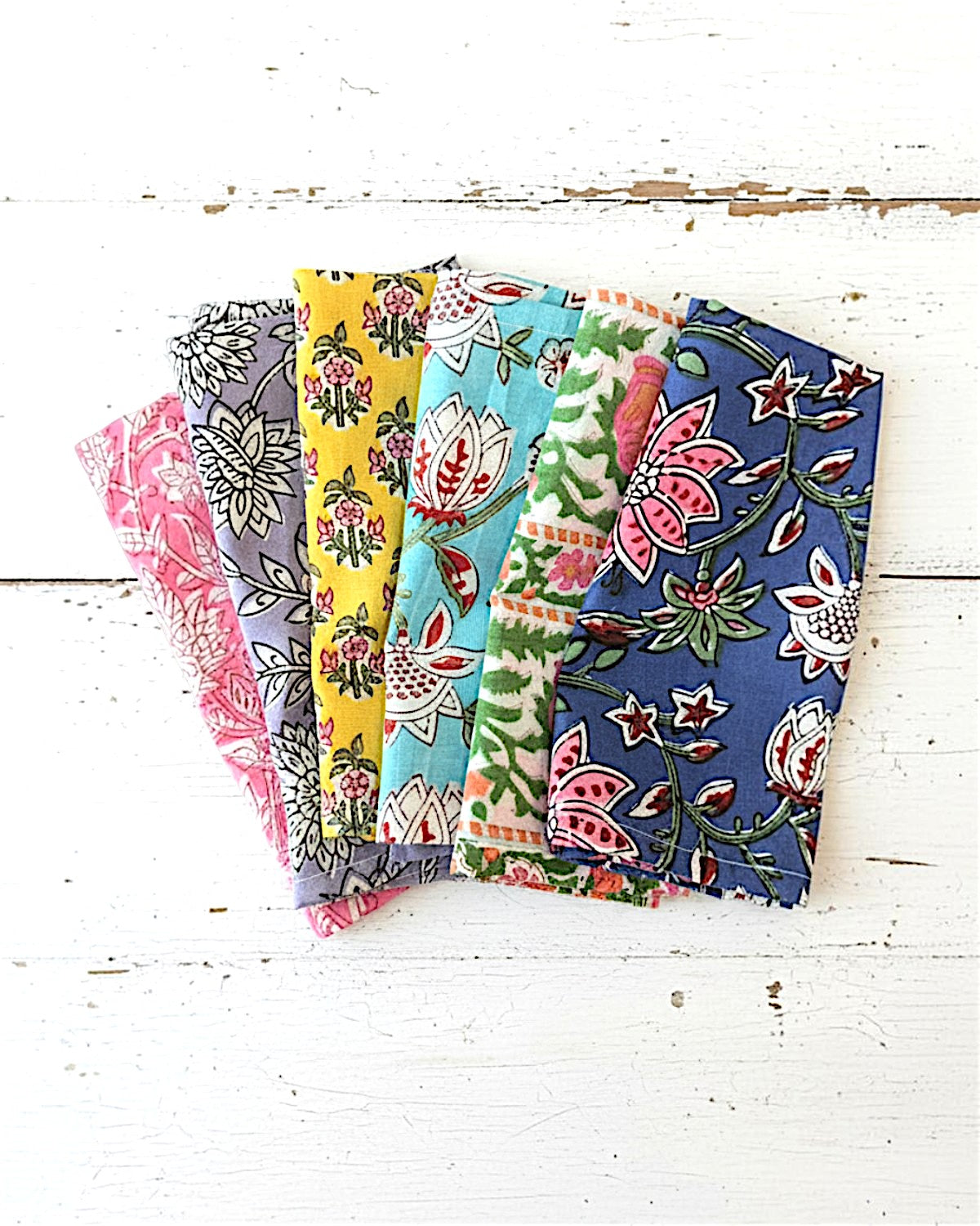 S/6 Block Print Cotton Napkins