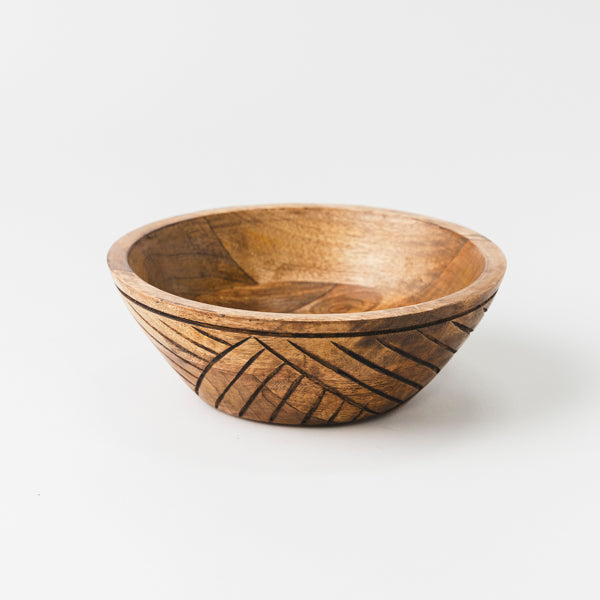 Earthlines Handcrafted Nested Mango Wood Bowl