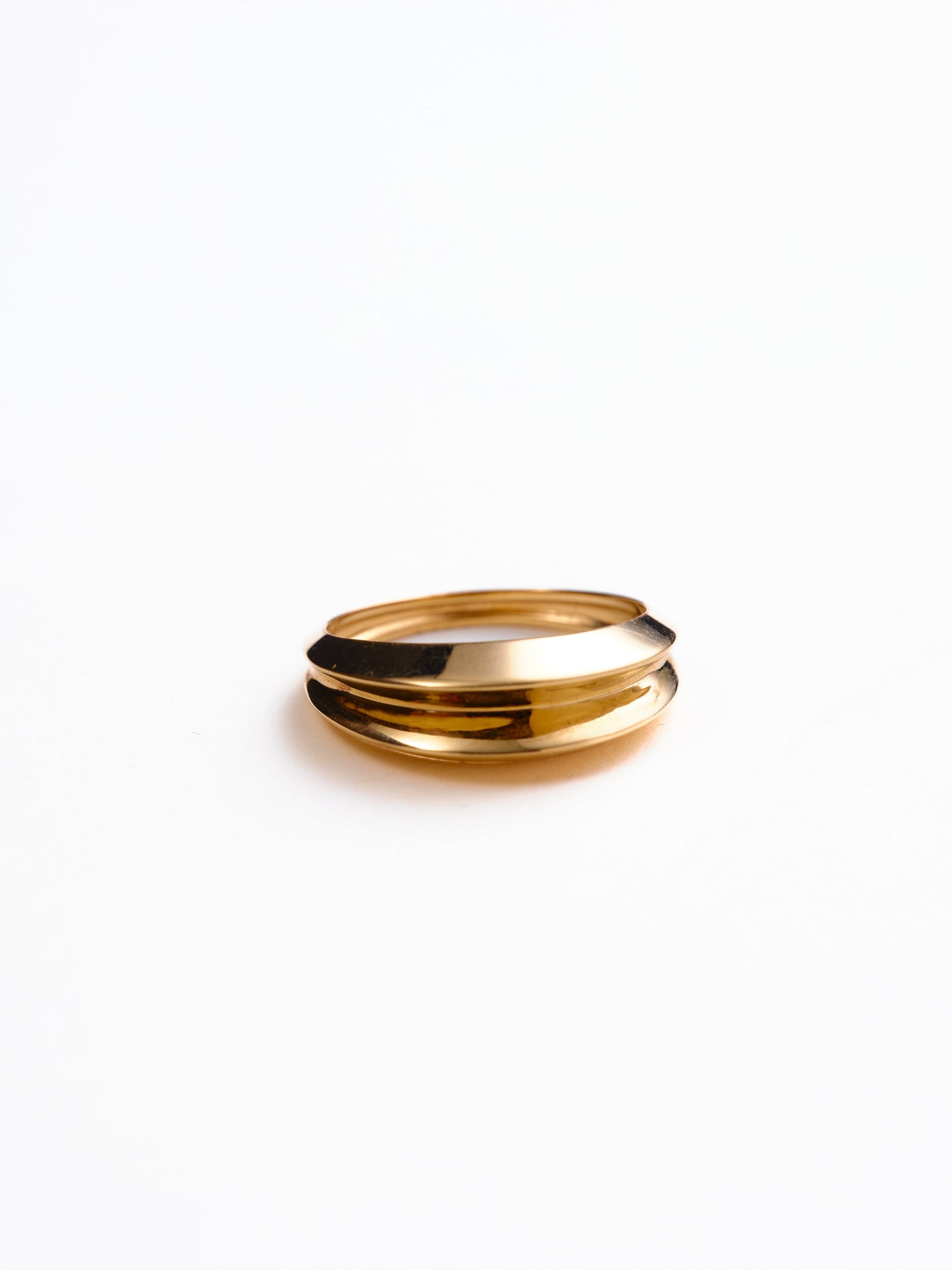 Alfie Groove Dome Ring 14k Recycled Solid Gold