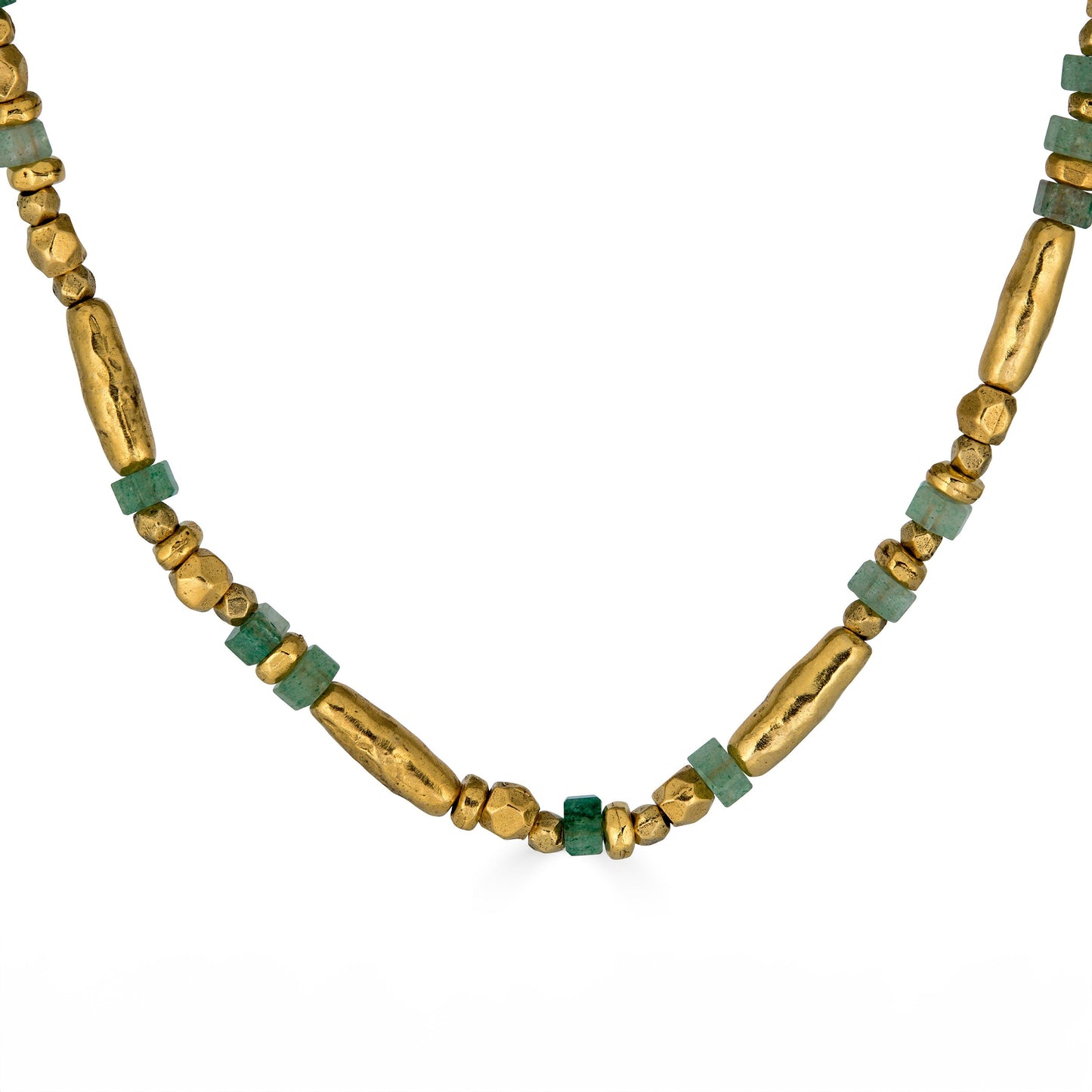 Green Strawberry Quartz Bead Necklace