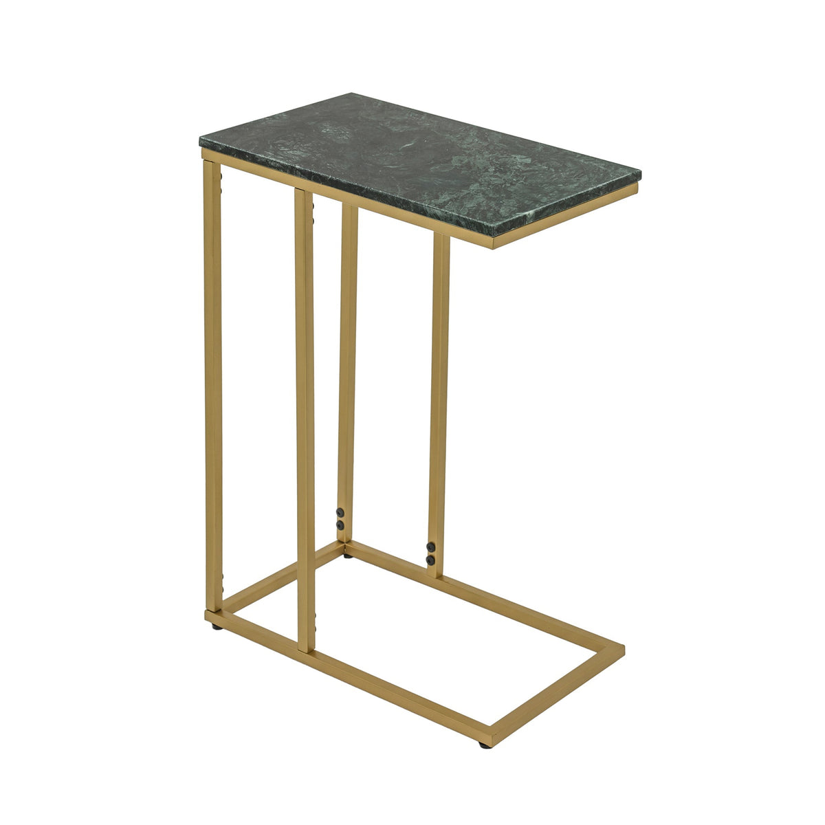 C-Shape Side Table with Marble Top