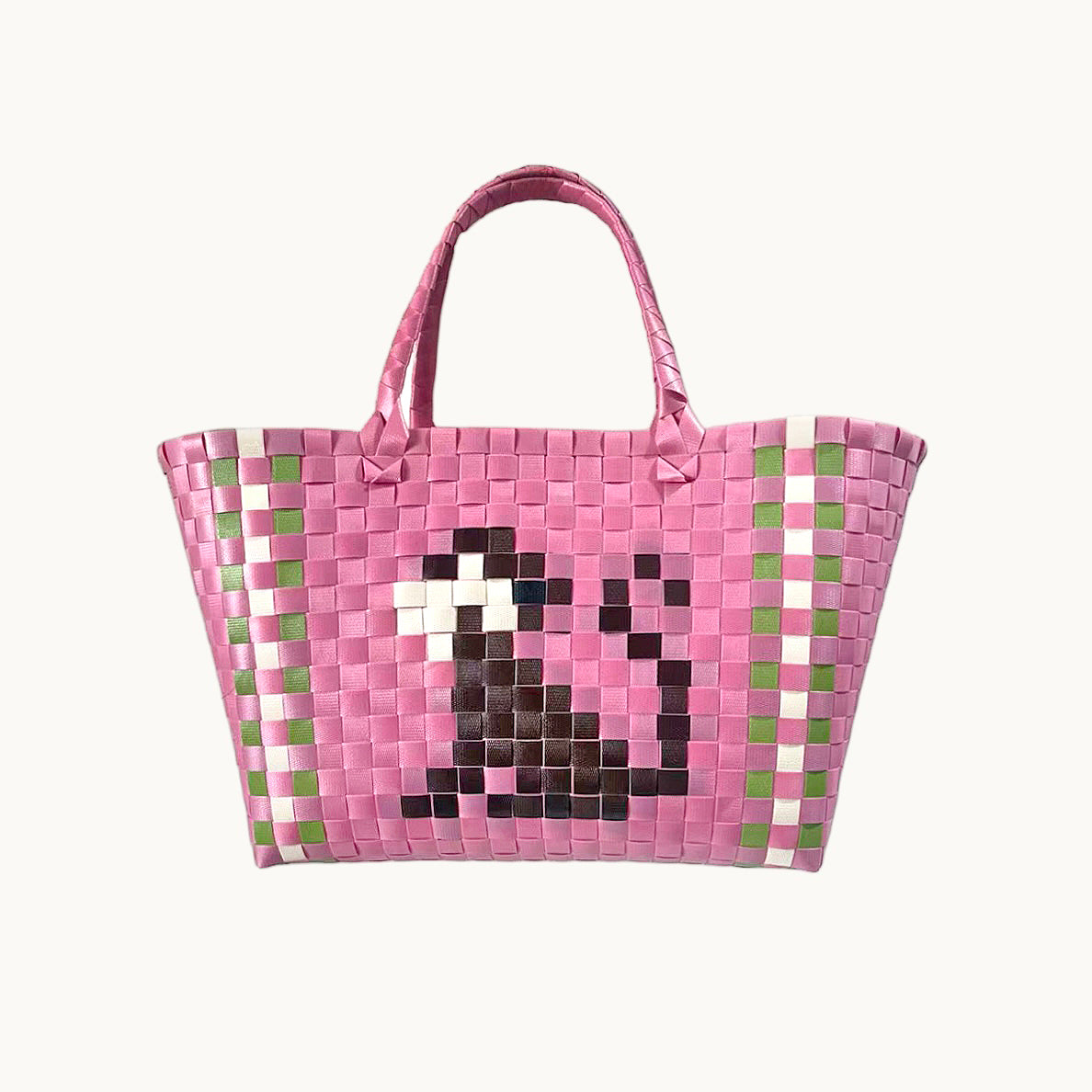 Monkey woven basket bag