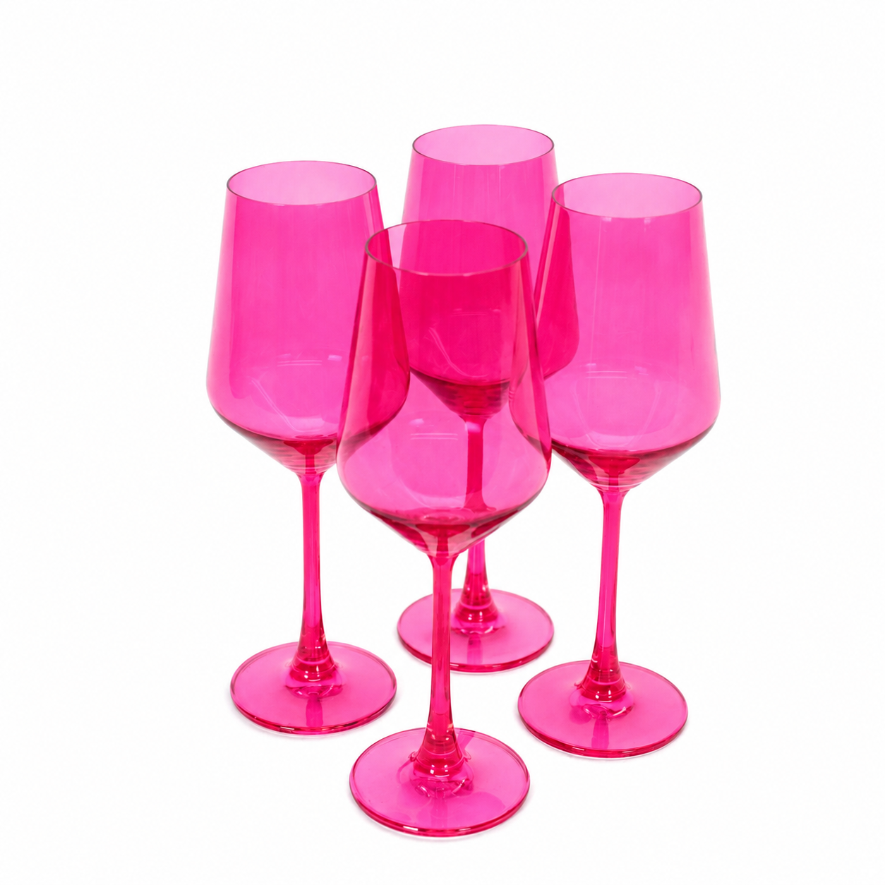 Hot Hot Pink - Colored Wine Glass