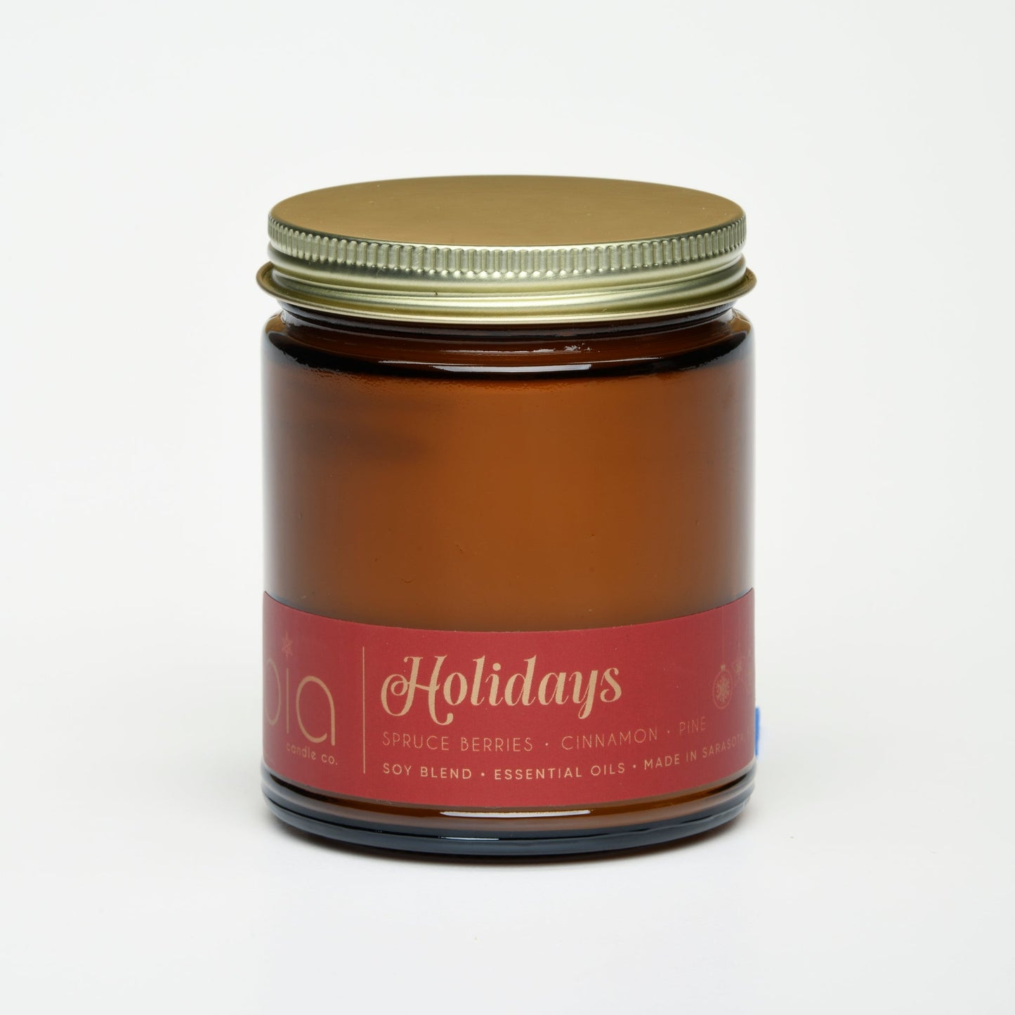 Holidays Christmas Soy Blend Candle — Orange Peel, Cinnamon & Vanilla