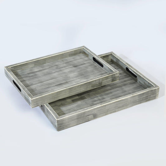 Pinstripe Bone Inlay Trays