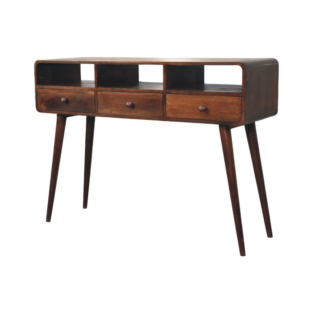 Solid Wood Three Drawer Console Table