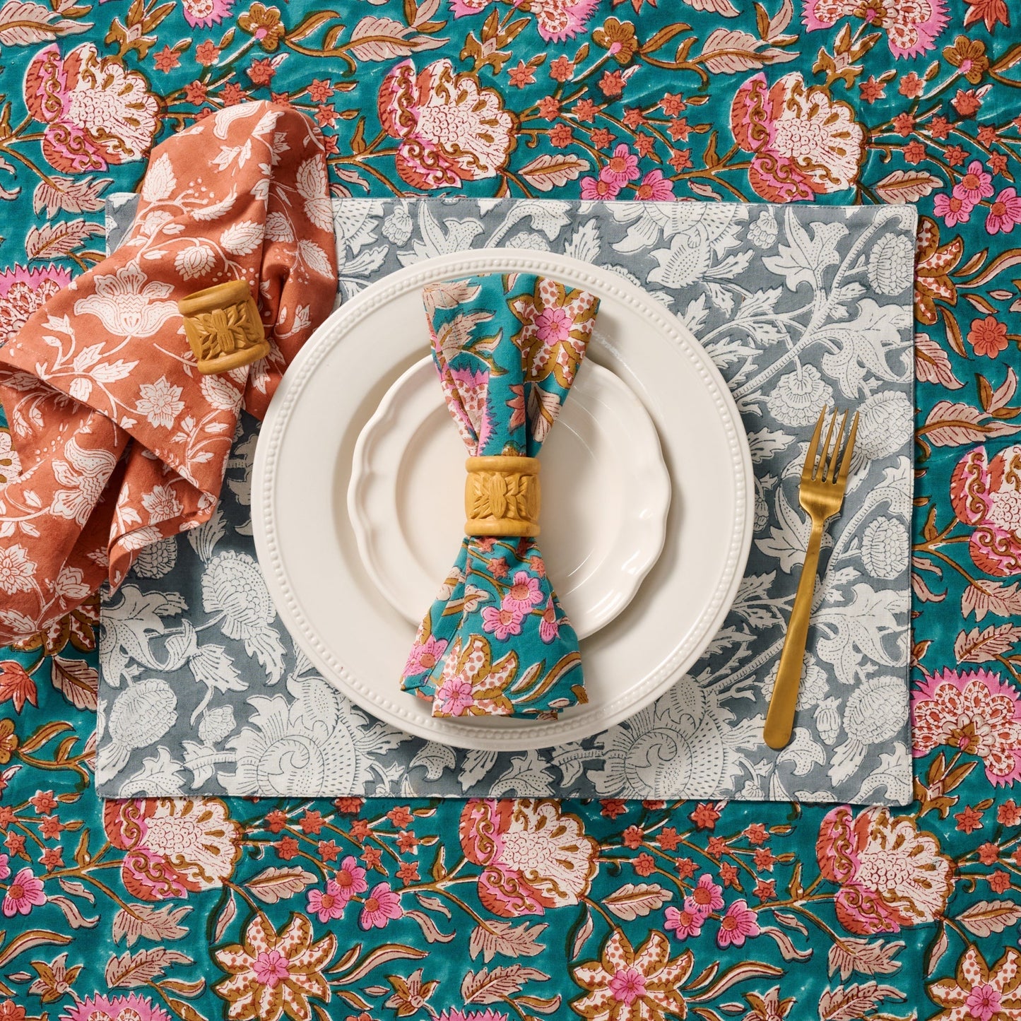 Stabaka Blockprint Tablecloth