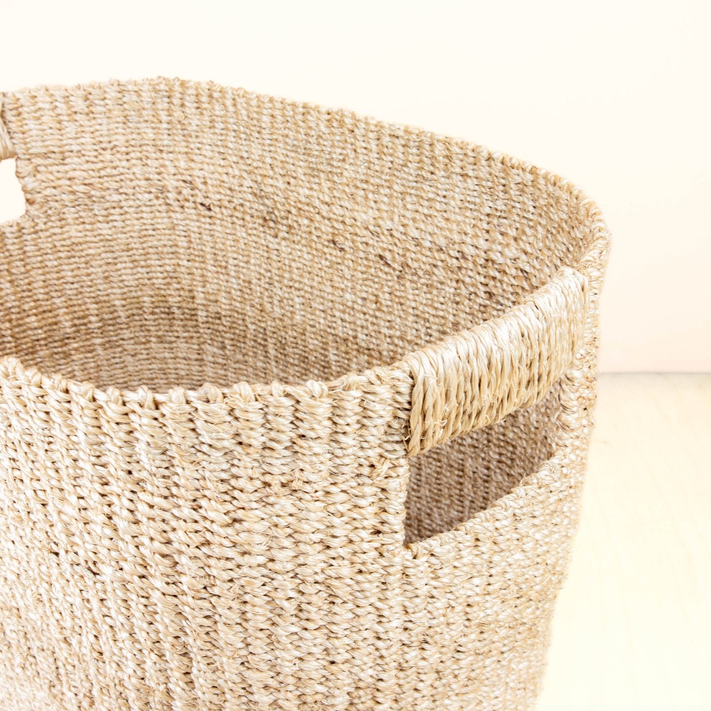 S/2 Natural Oval Abaca Baskets