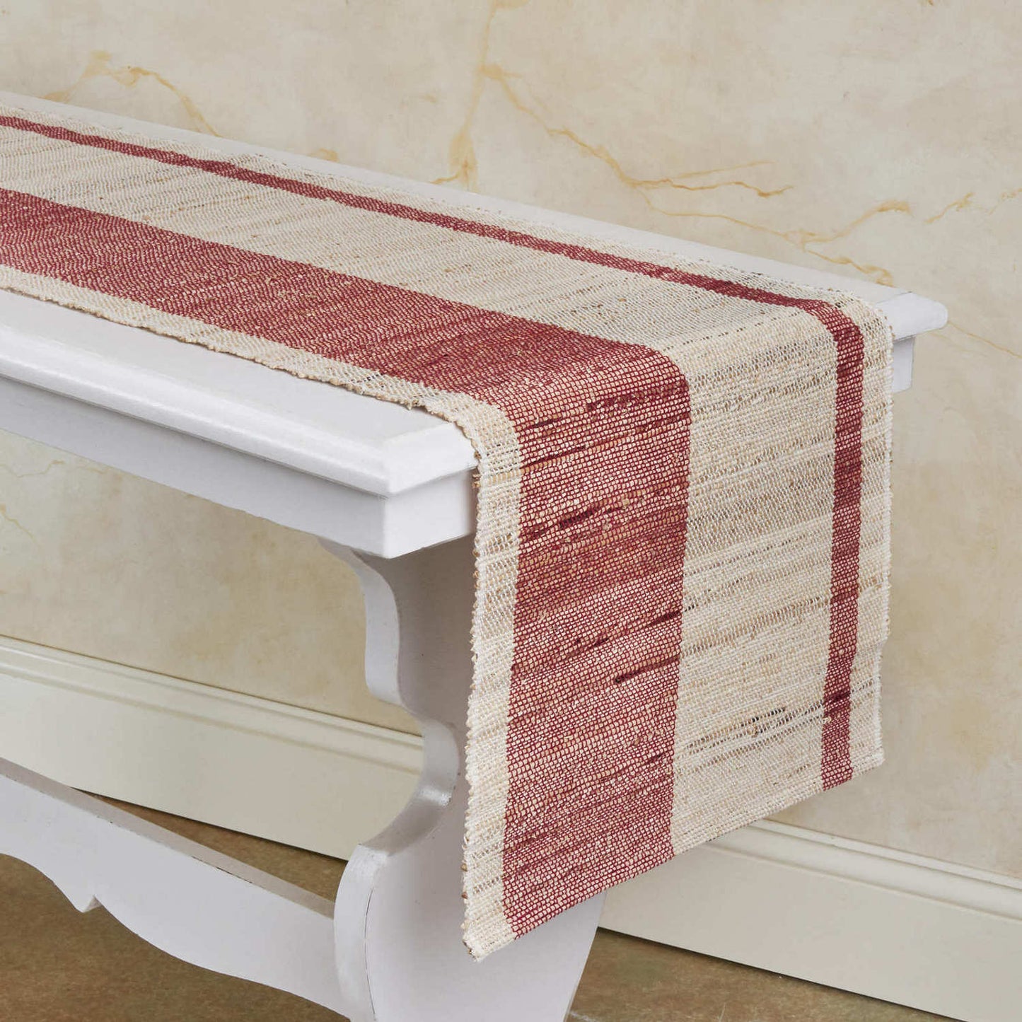 Banana Stem Fiber Table Runner | Handwoven | Fair Trade | Biscotti Strata