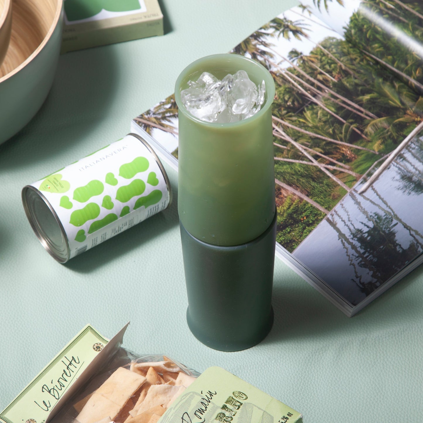 sage + olive | stegg | silicone unbreakable highball glasses
