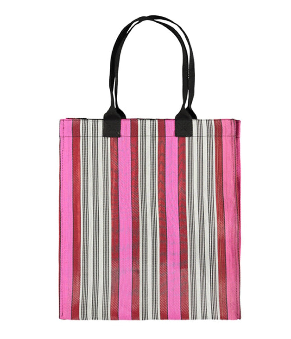 Woven Market Shopper in Neyron, Guardsman, Pearl