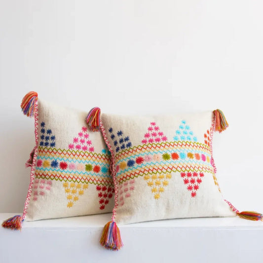 Erika Pillow - Natural/Multicolor (20x20)