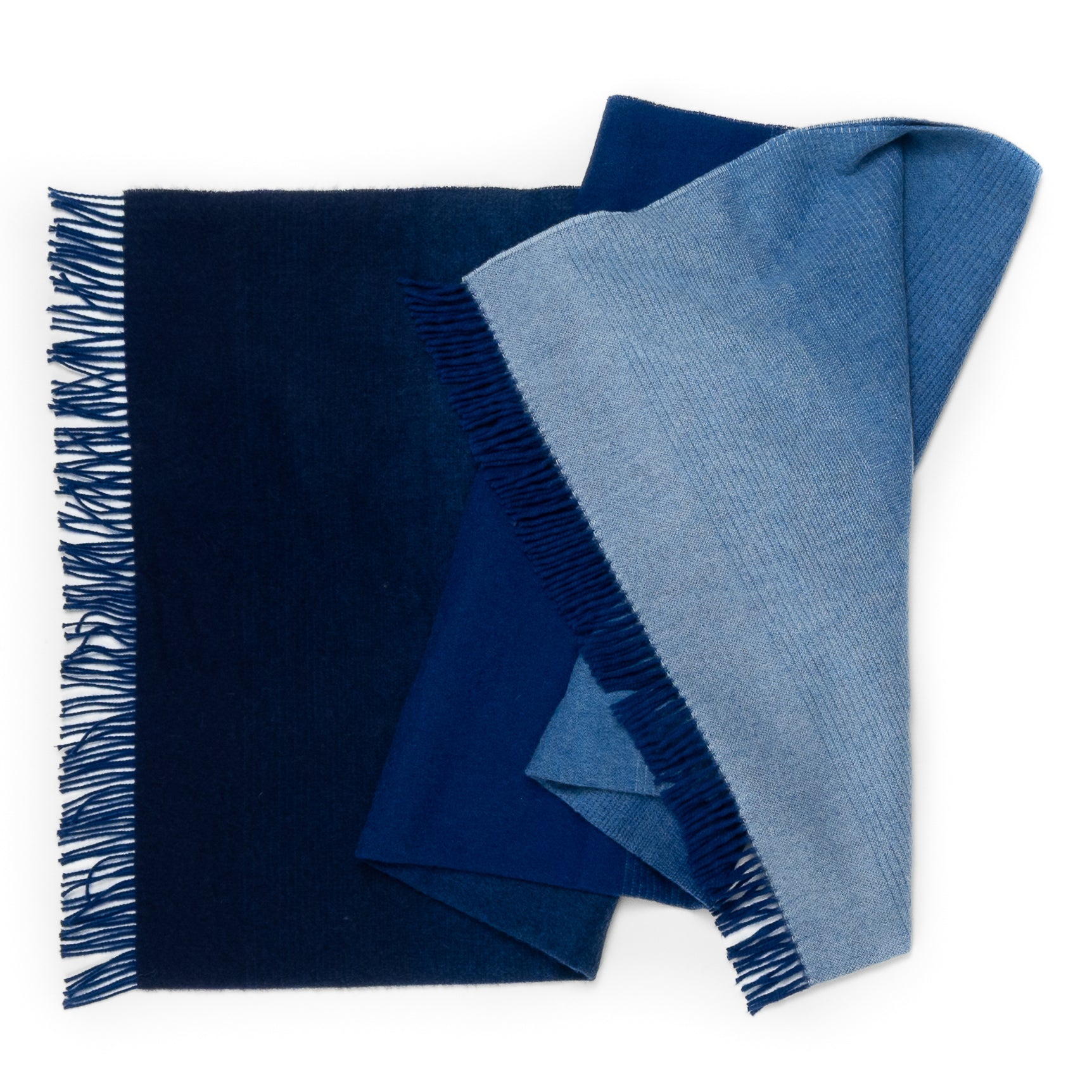 Whisper Ombre Merino Throw in Deep Water | Prince of Scots - Osadia Concept Store