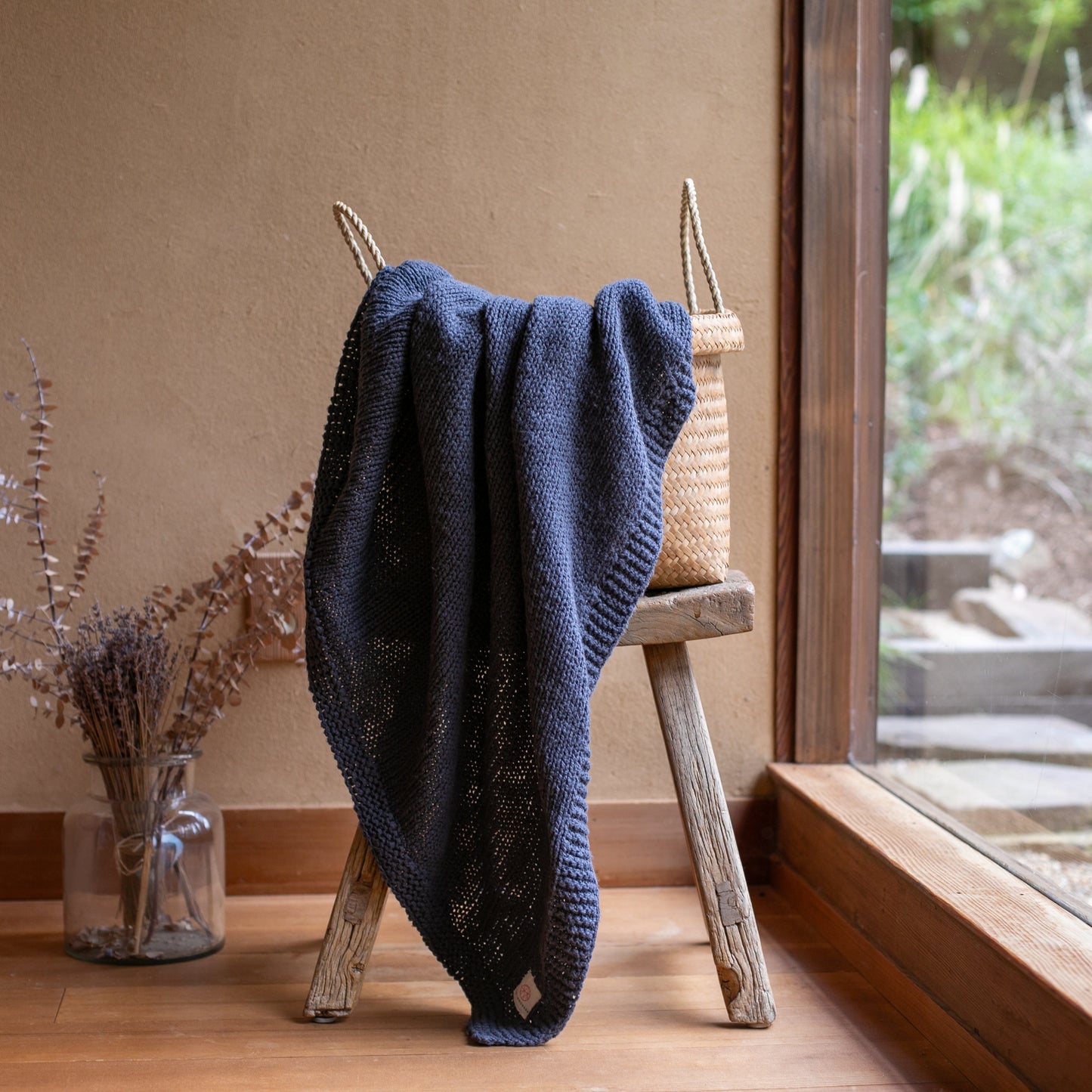 Zrestha Organic Cotton Knit Throw Blanket