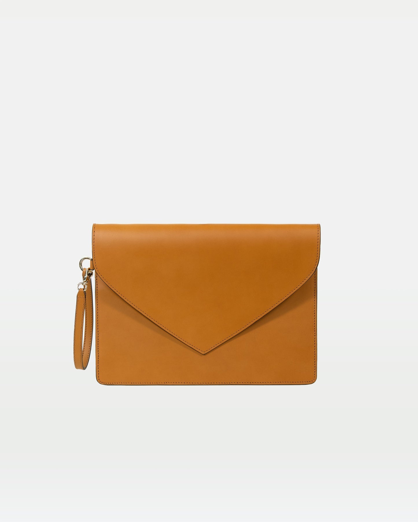 Envelope Clutch in Vegetable tanned calfskin and Suede Leather
