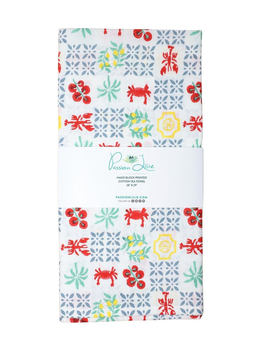 S/2 New Orleans Riviera Cotton Tea Towel