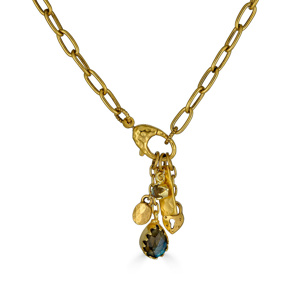 Labradorite Talisman Drop Necklace