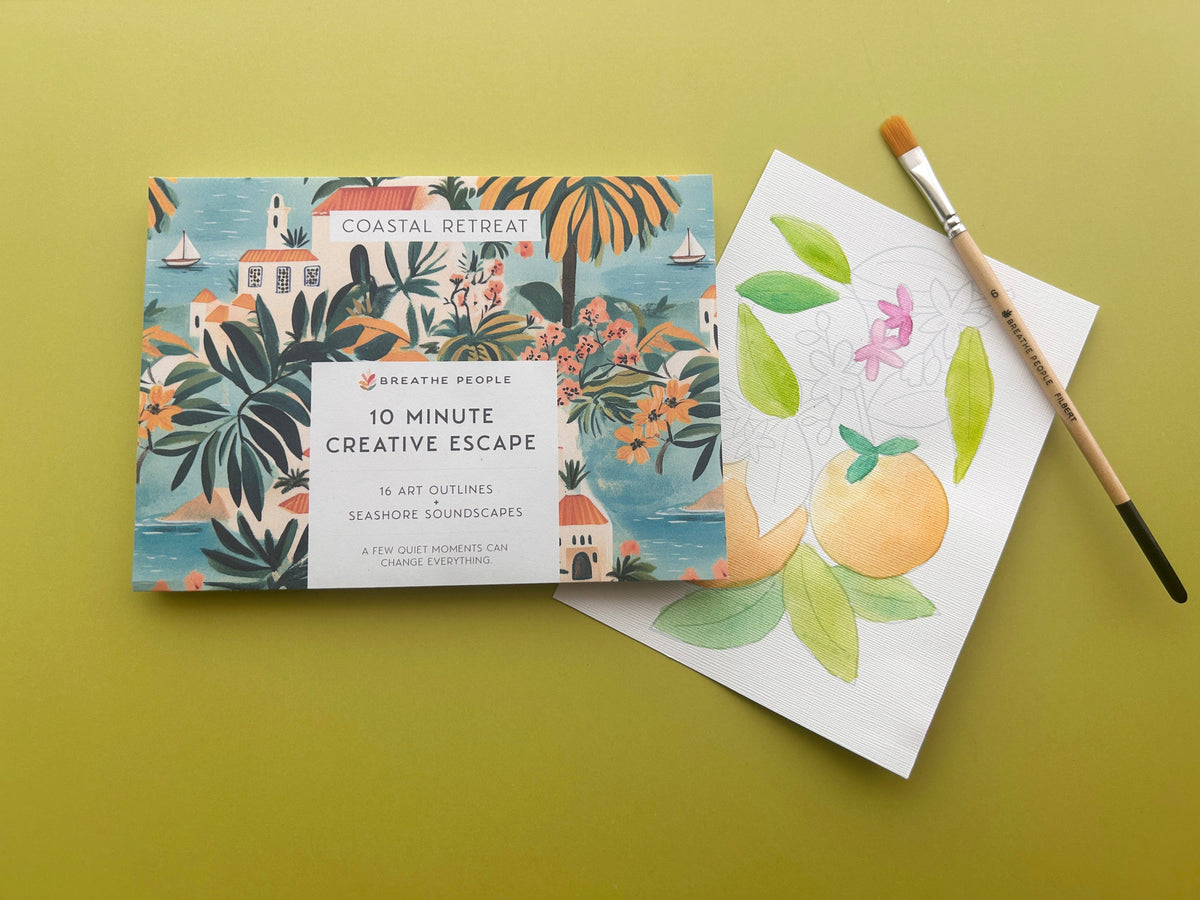 10 Minute Creative Escape Art Book - Coastal Retreat